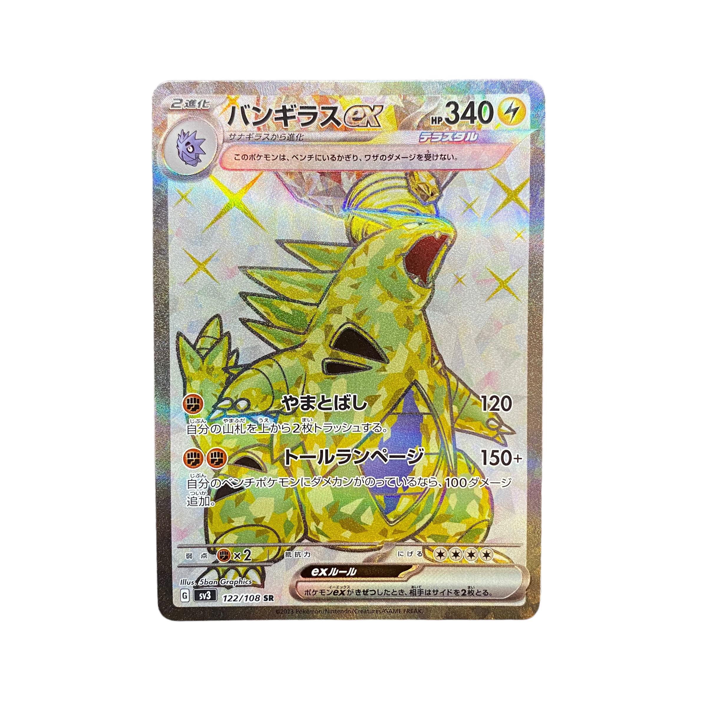 4206【ポケモンカード】バンギラスex 122/108〈SR〉 1枚の通販 CARD
