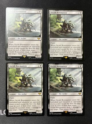 MTG オークの弓使い ボーダーレス 英語版 4枚セット MTG オークの弓