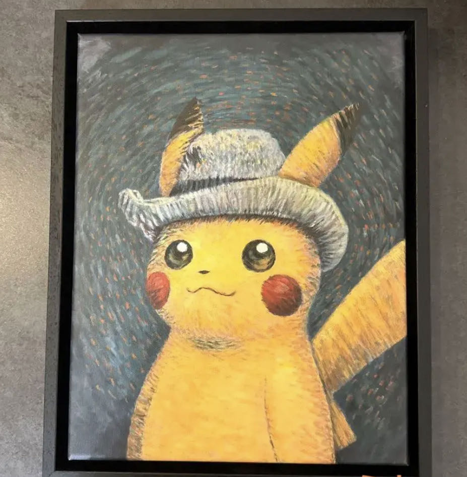 ゴッホピカチュウ トップ ゴッホピカチュウ キャンバスアート ポケモン