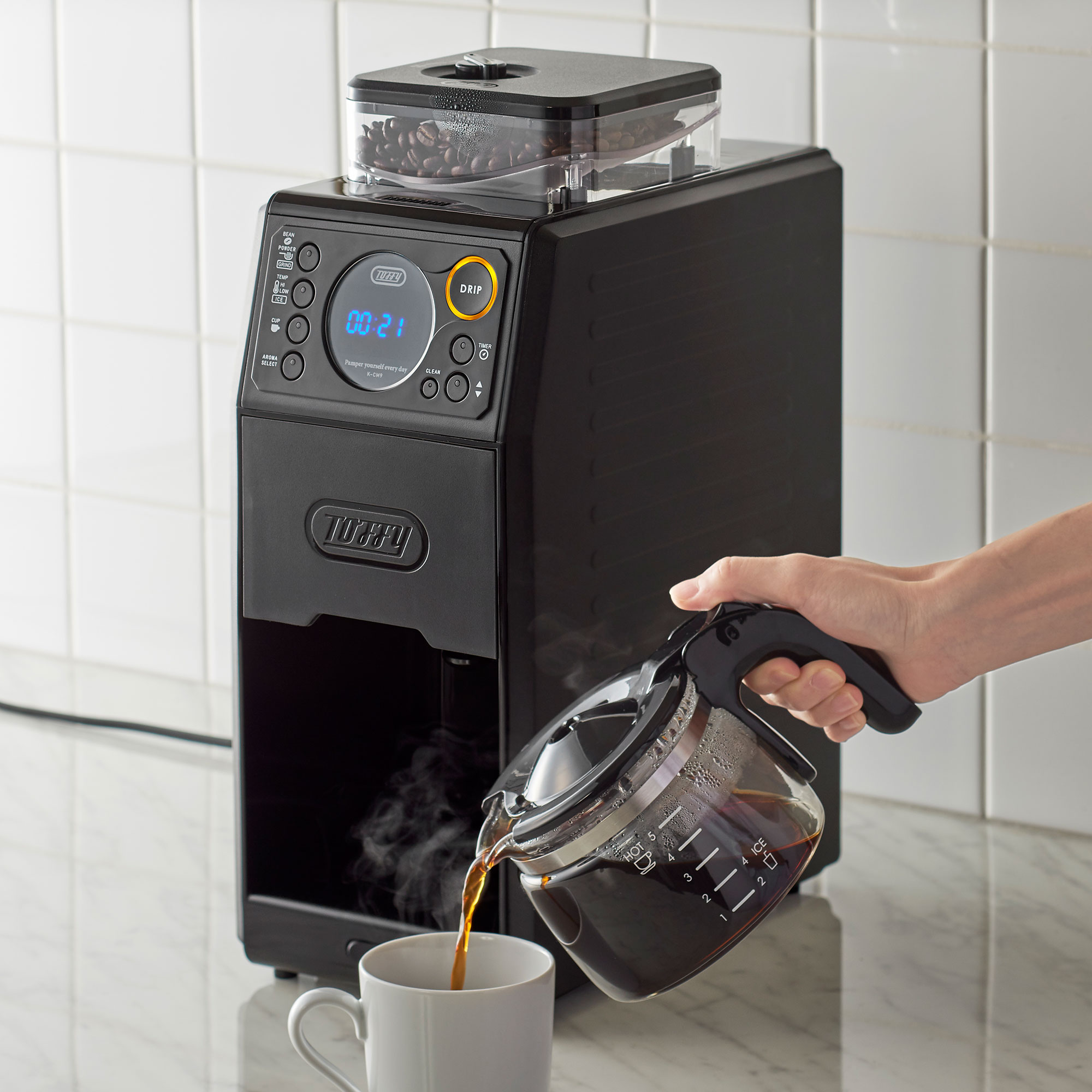 全自動ミル付カスタムドリップコーヒーメーカー | Toffy（トフィー）の