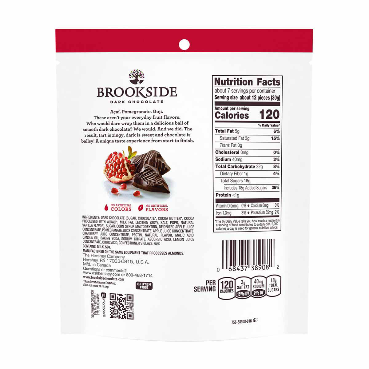 Buy Brookside Dark Chocolate, Pomegranate Flavor, 7 oz from Dollar