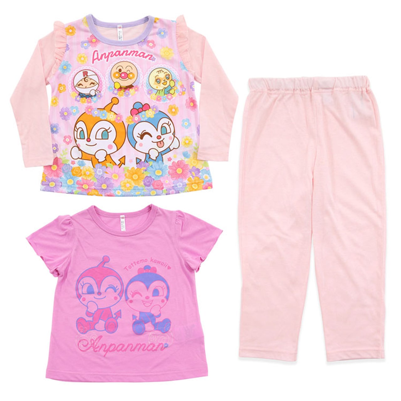 アンパンマン パジャマ キッズ 女の子 半袖 長袖 光る ドキンちゃん 95