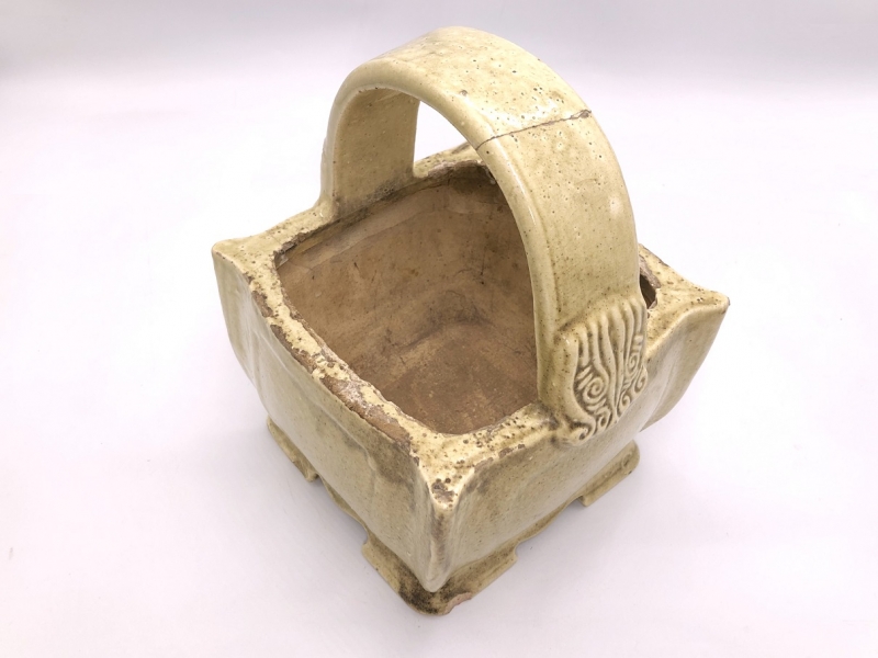 逆蕨手貼花文手炉 】 ヘレニズム文化 逆蕨手貼花文手炉 】