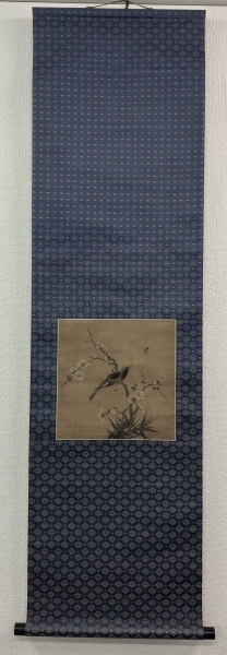 渡辺崋山【花鳥図】絹本 掛軸（江戸・武士・三河国 田原藩士） 渡辺
