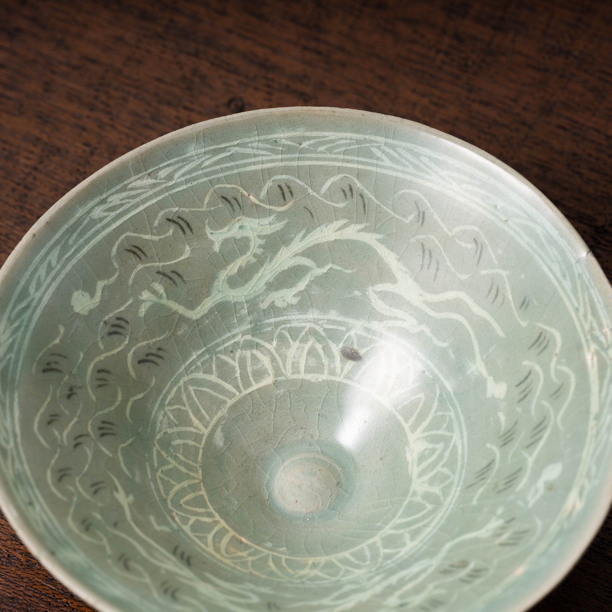 高麗 青磁象嵌雲龍文茶碗 – 燦禾 SANKA