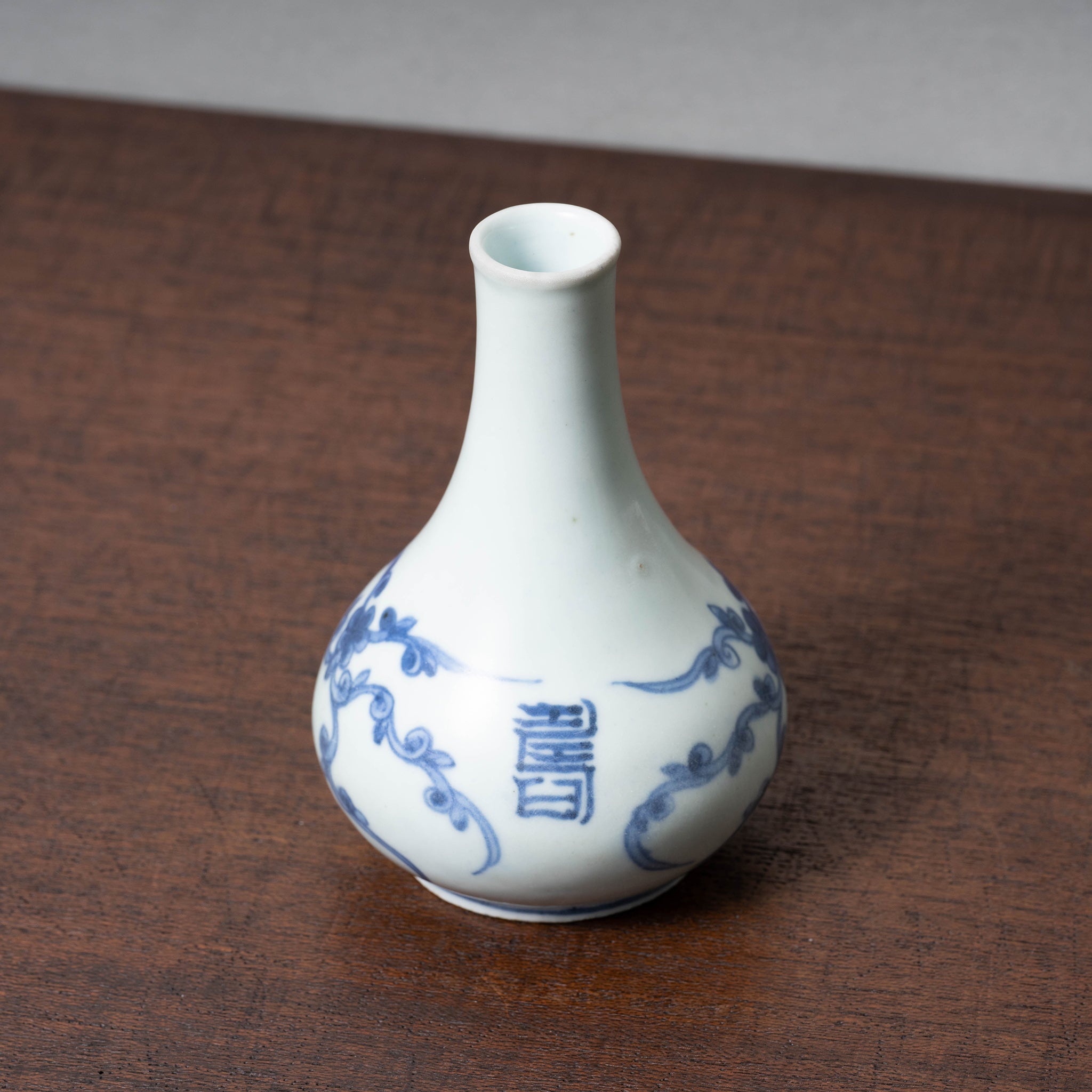 李朝 松竹文染付白磁花瓶 高さ45cm 【公式通販】