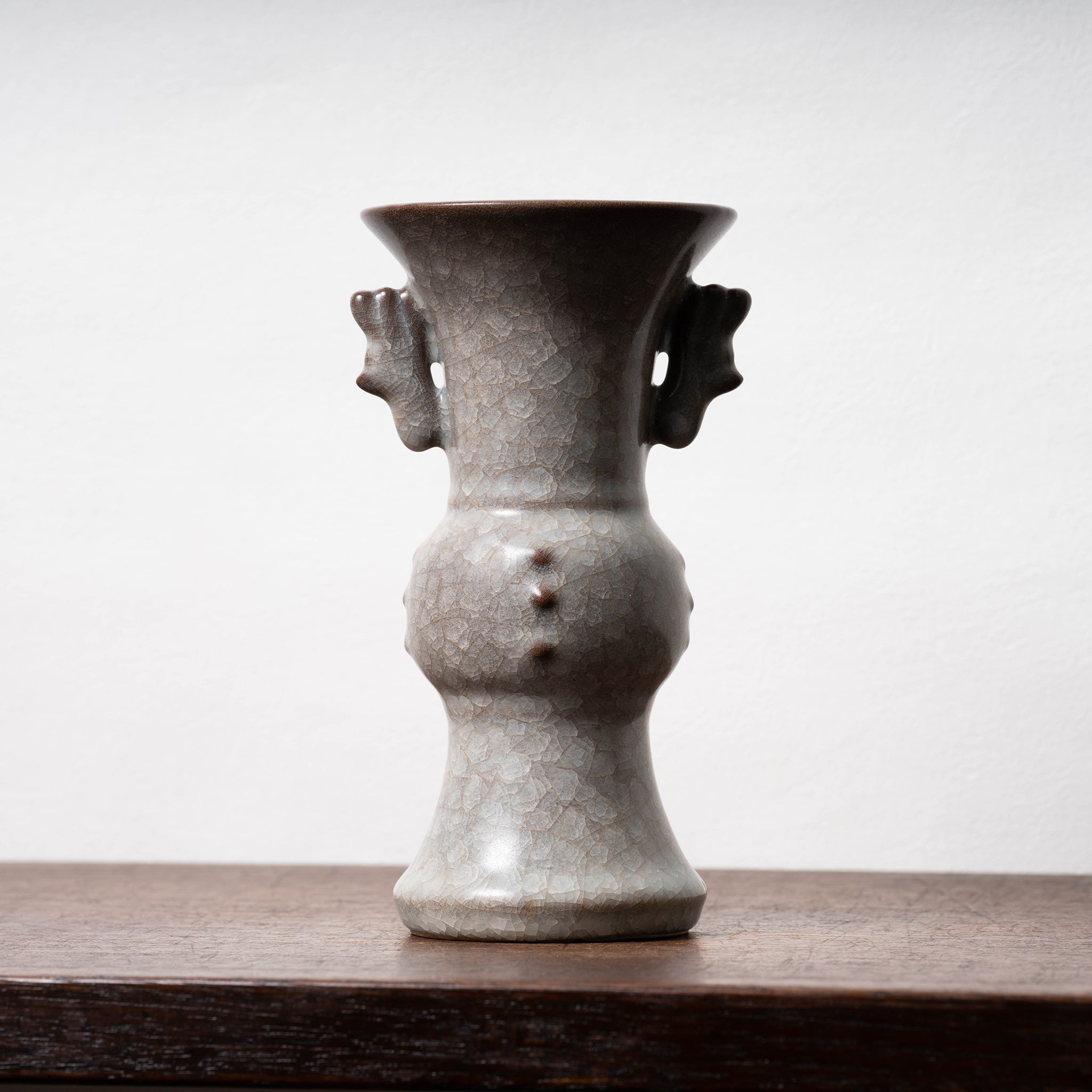 龍鳳凰文青磁釉高肉瓶 】 唐～宋代 中華古玩 龍鳳凰文青磁