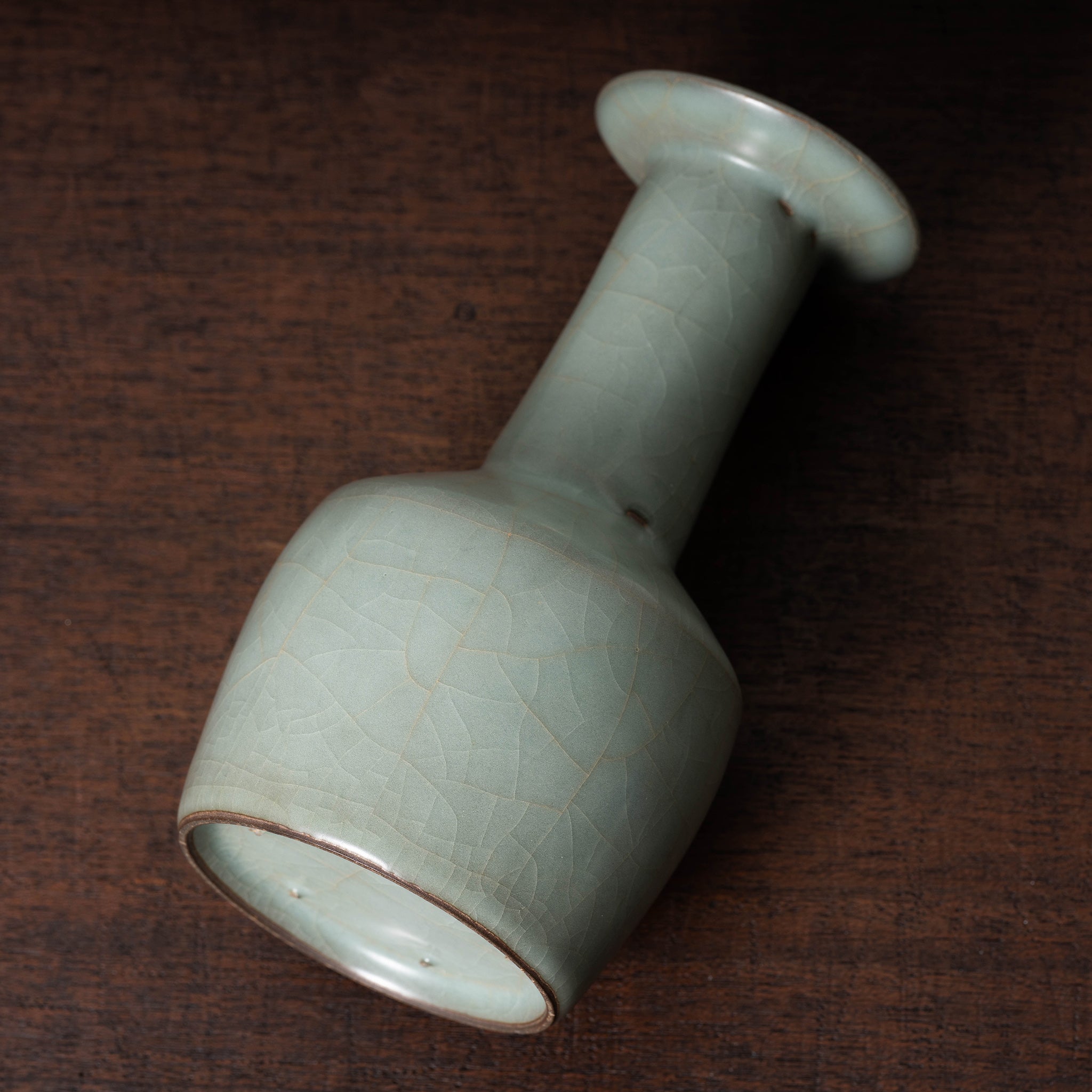 南宋 官窯 青磁盤口折肩瓶 – 燦禾 SANKA