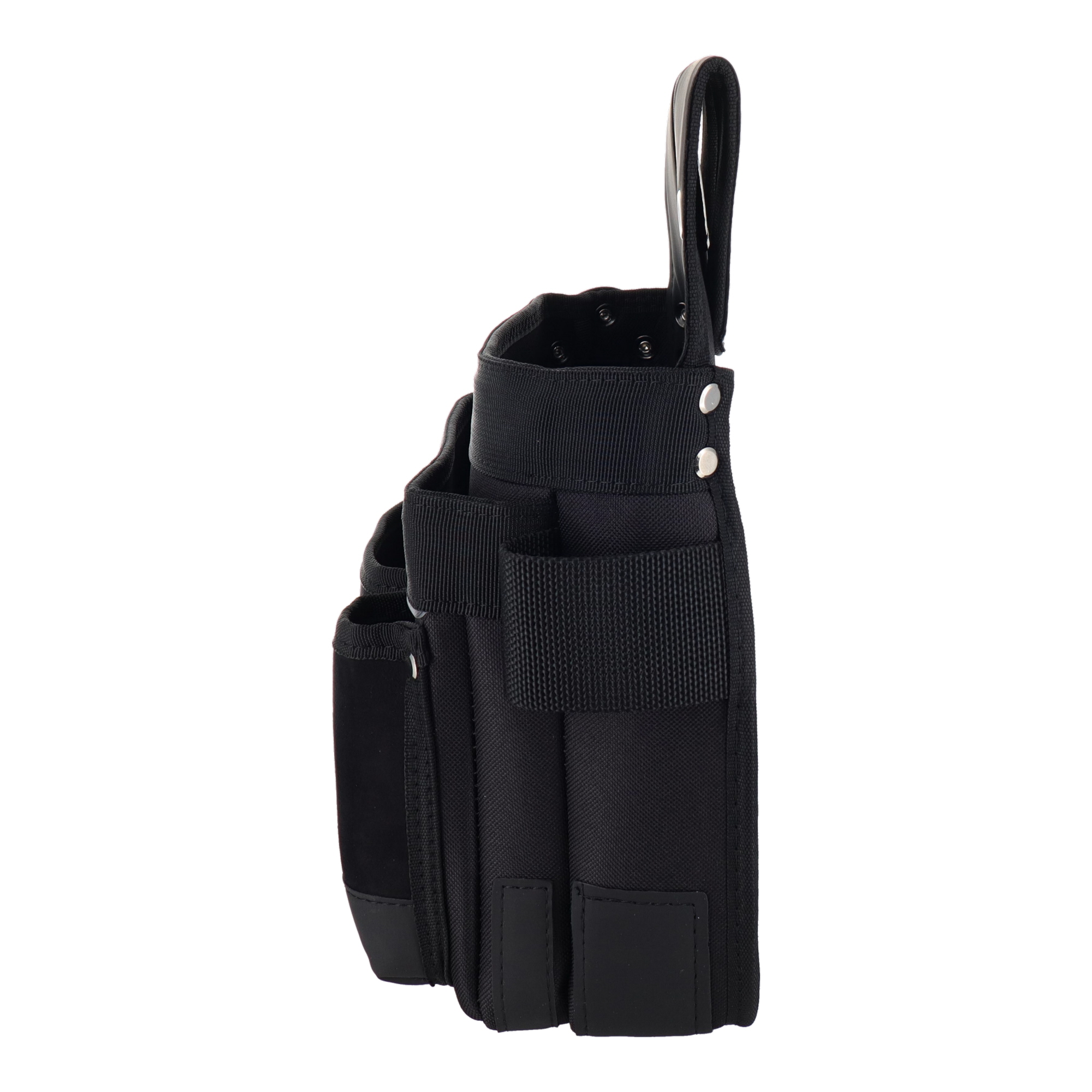 DTK-11-BK 作業ベルト・収納袋 釘袋 スエード調 釘袋 2段 ブラック