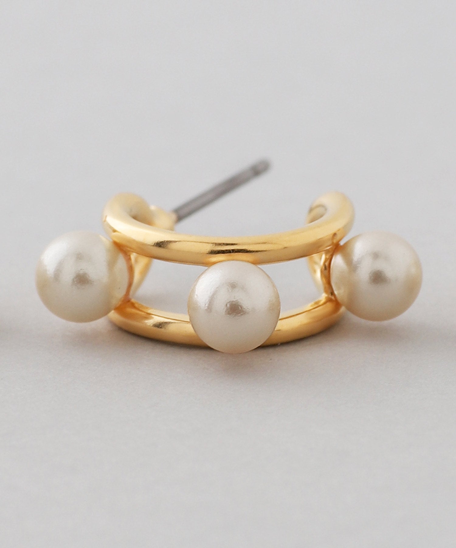 mimi33】パールフープピアス[Sheerchic]｜アネモネ・シエナロゼ