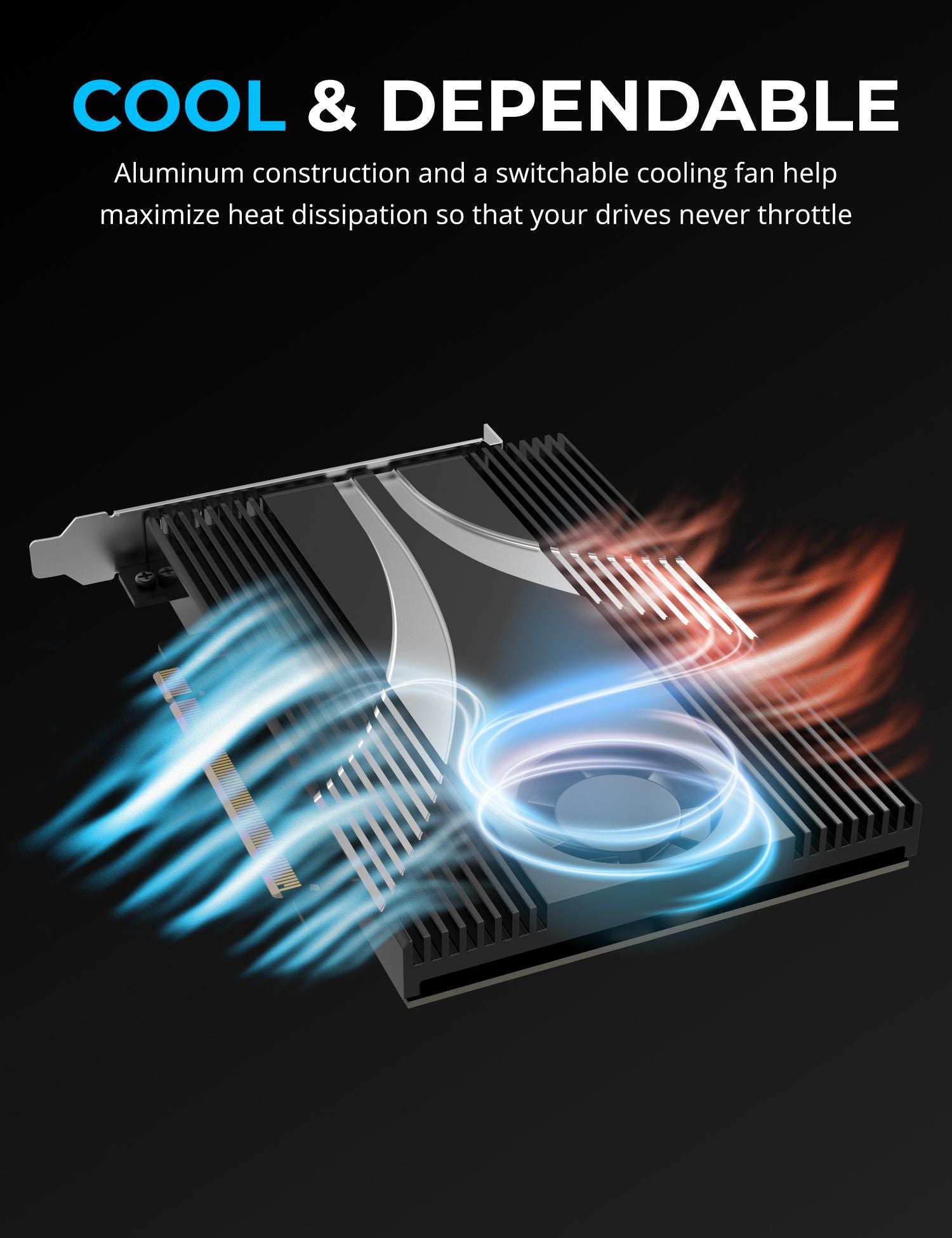 4-Drive M.2 NVMe SSD to PCIe 4.0 x16 Bifurcation Adapter Card with