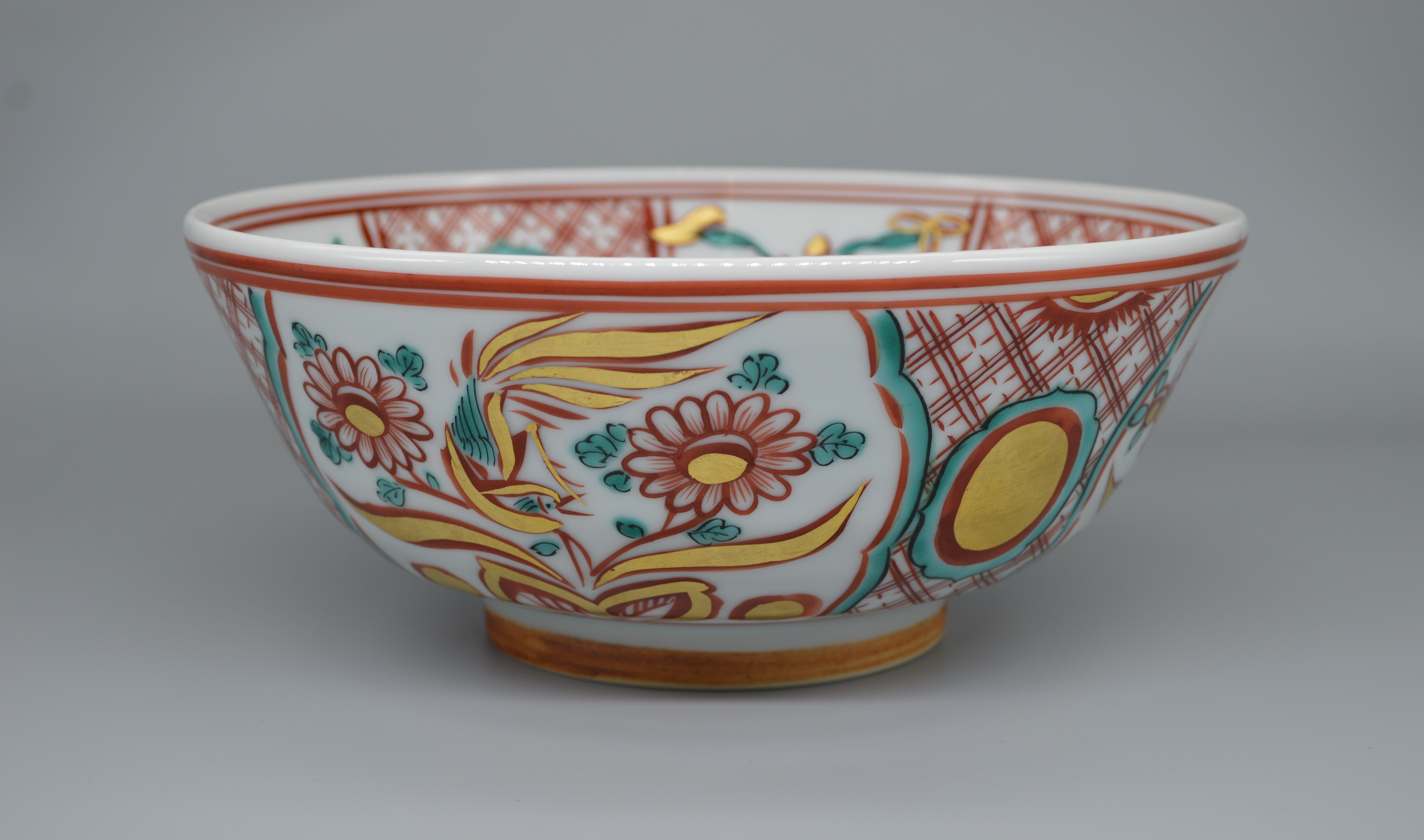 真葛香斎 赤絵 玉取獅子 菓子鉢 共箱 赤絵鉢 十水五