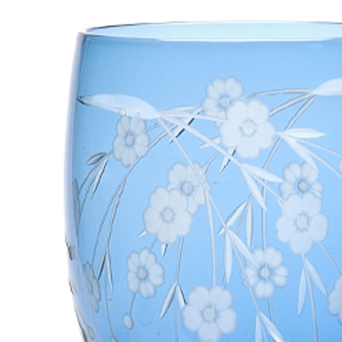 骨董 時代ガラス 希少 金赤吹雪紋 フリル 脚付 大型 コンポート 盃洗