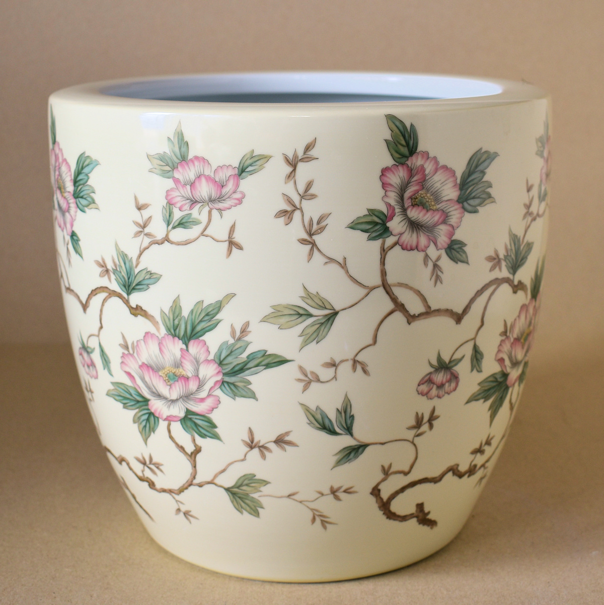 火鉢と炭道具の販売 骨董 斎明堂 / オールドノリタケ薔薇文様火鉢