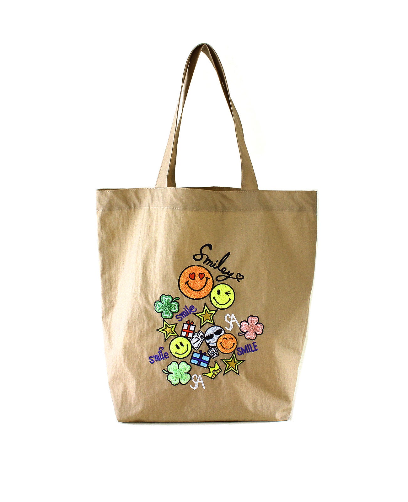 スマイリークローバー刺繍エコバッグ 1807