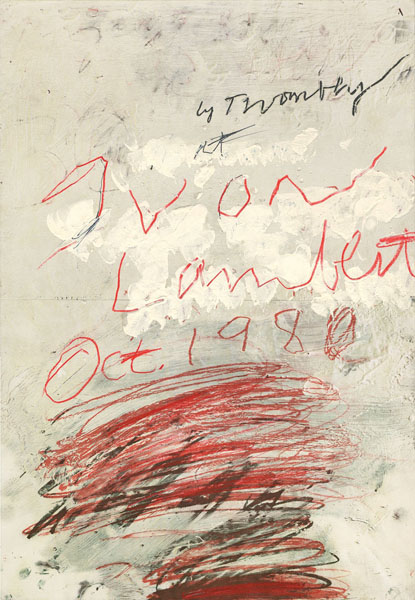 Cy Twombly サイ・トゥオンブリー ポスター 1980