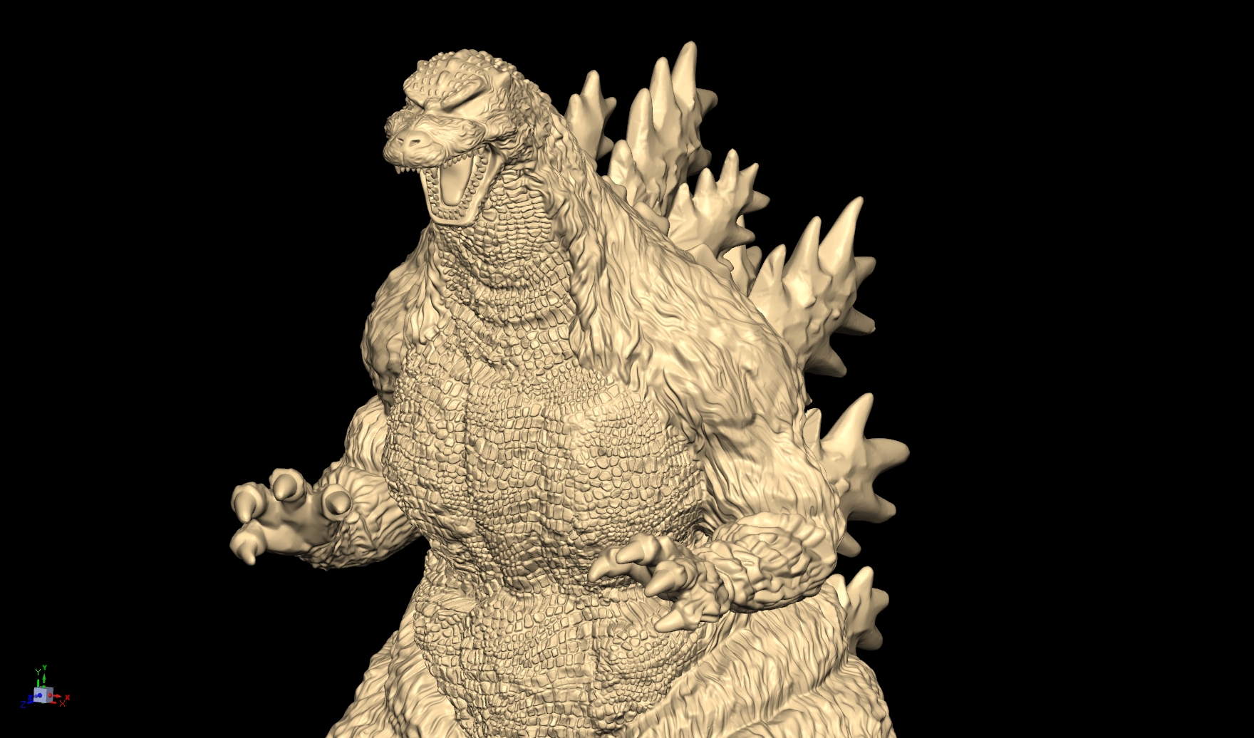 SHANJINL 3D印刷机械ゴジラymakr3D組み立て模型-ゴジラの高さ24CM