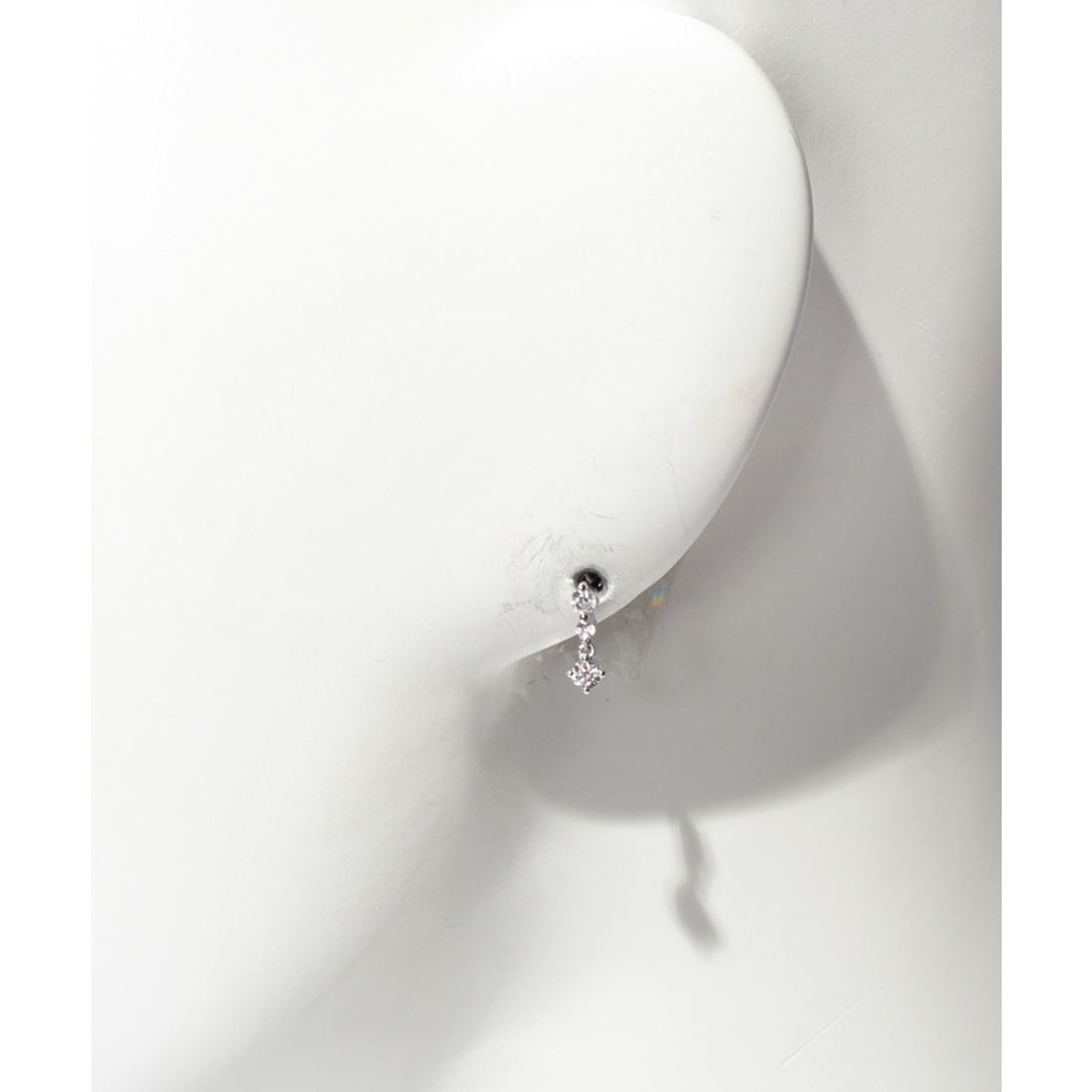 ヨンドシー 4℃ K10ホワイトゴールド ピアス （シルバー