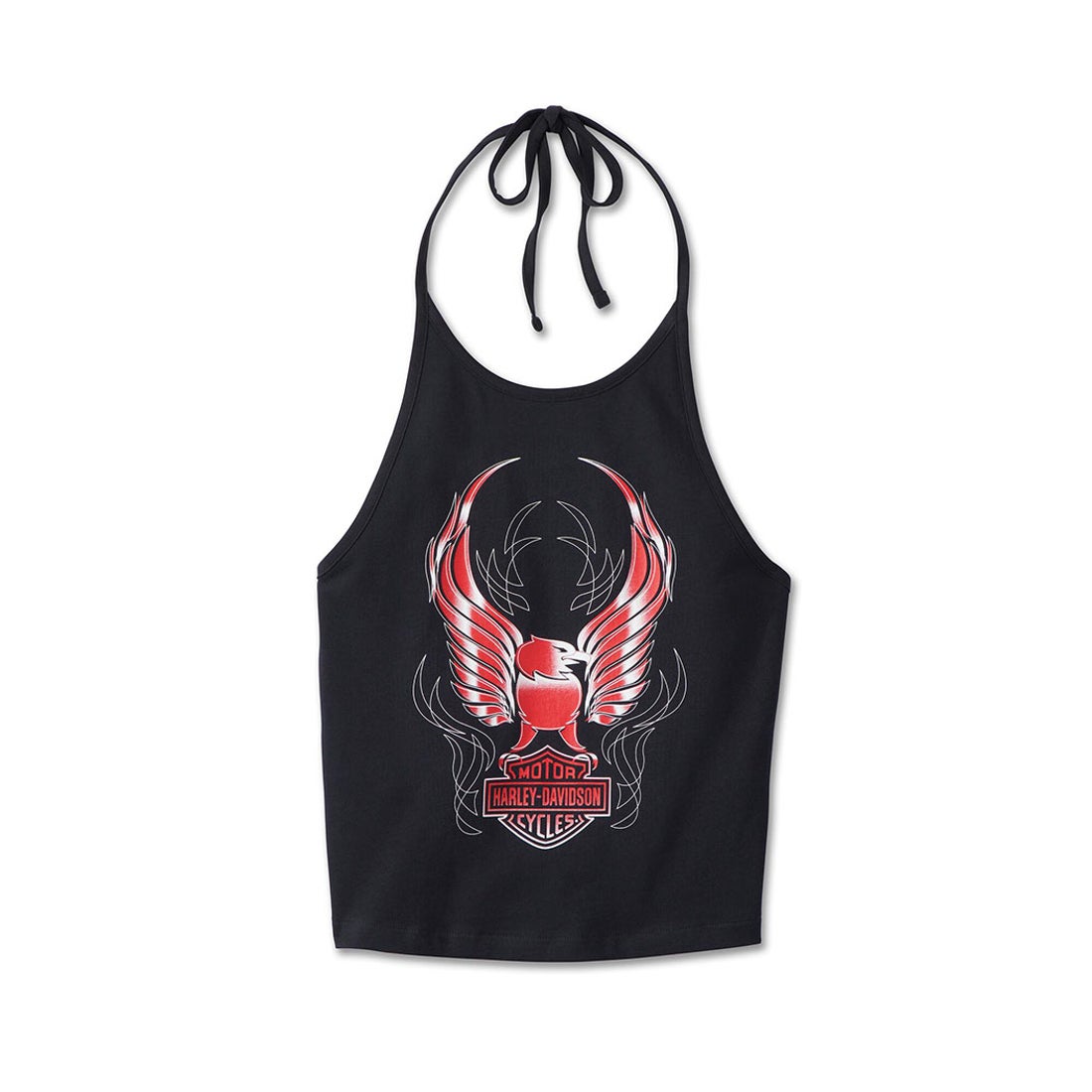 クリムゾンバードクロップドホルターネックタンク -ハーレー