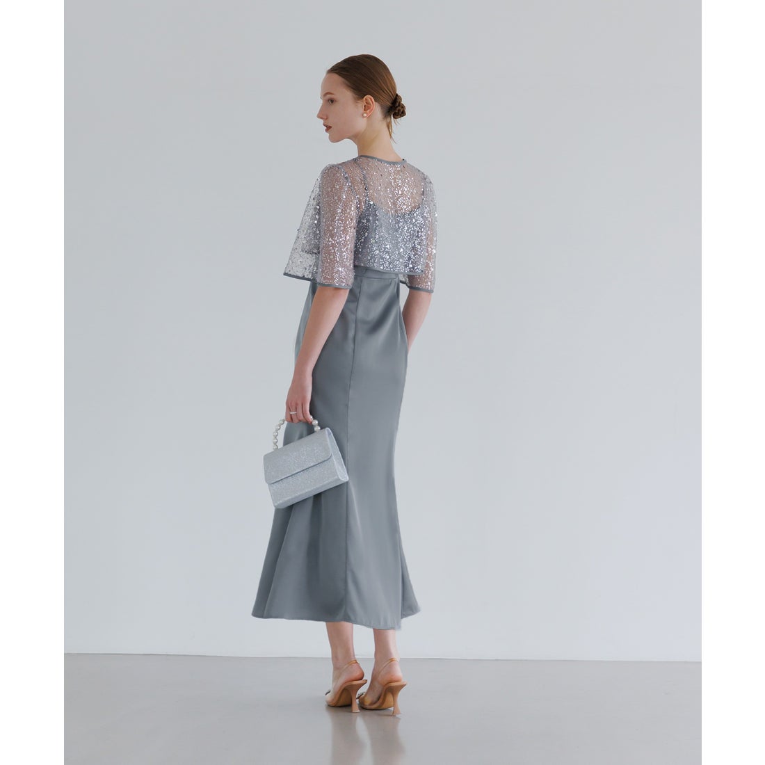 レジャ Leja スパンコールビジューボレロマーメイドドレスワンピース2