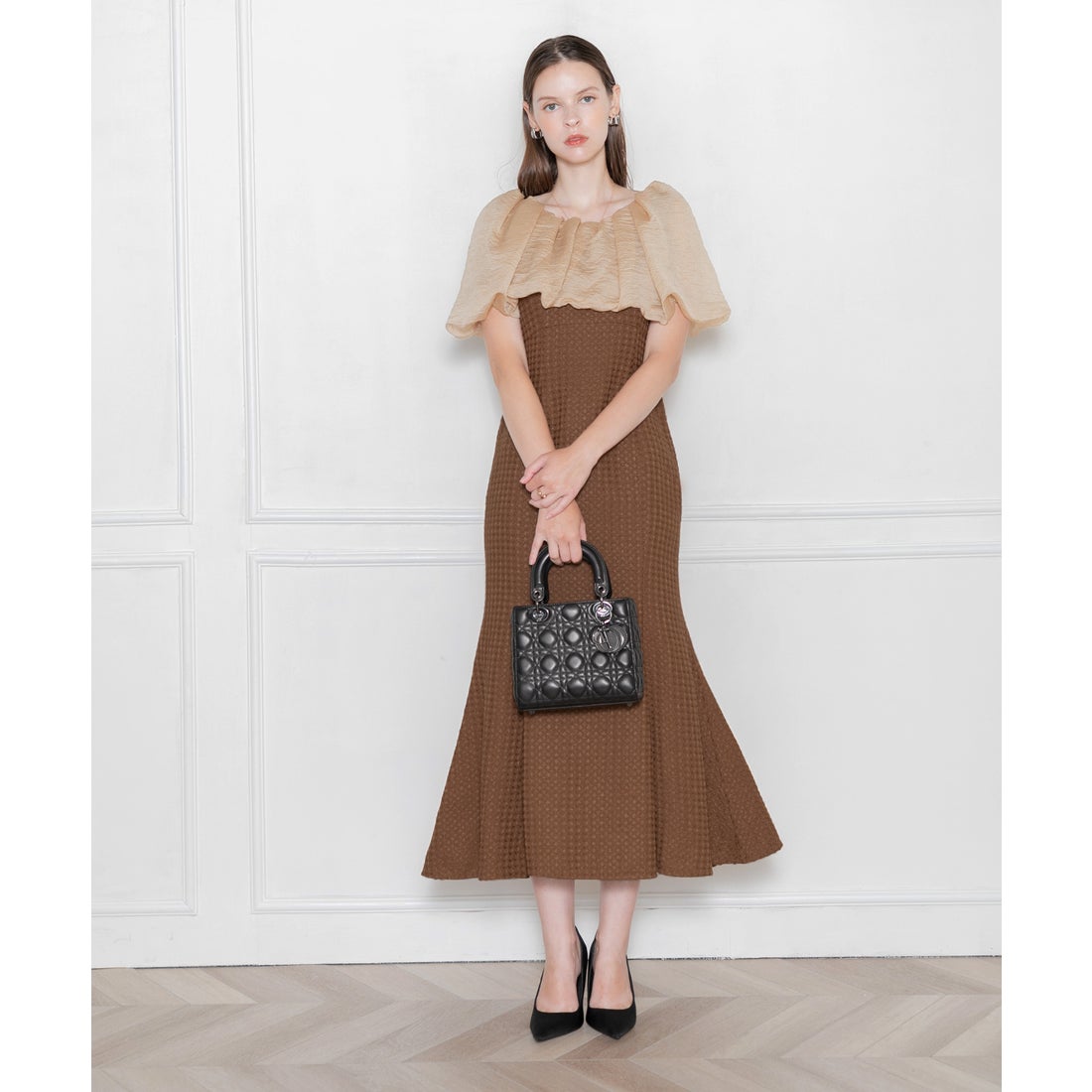 レジャ Leja 2WAYオフショルダーパフスリーブバリエマーメイド