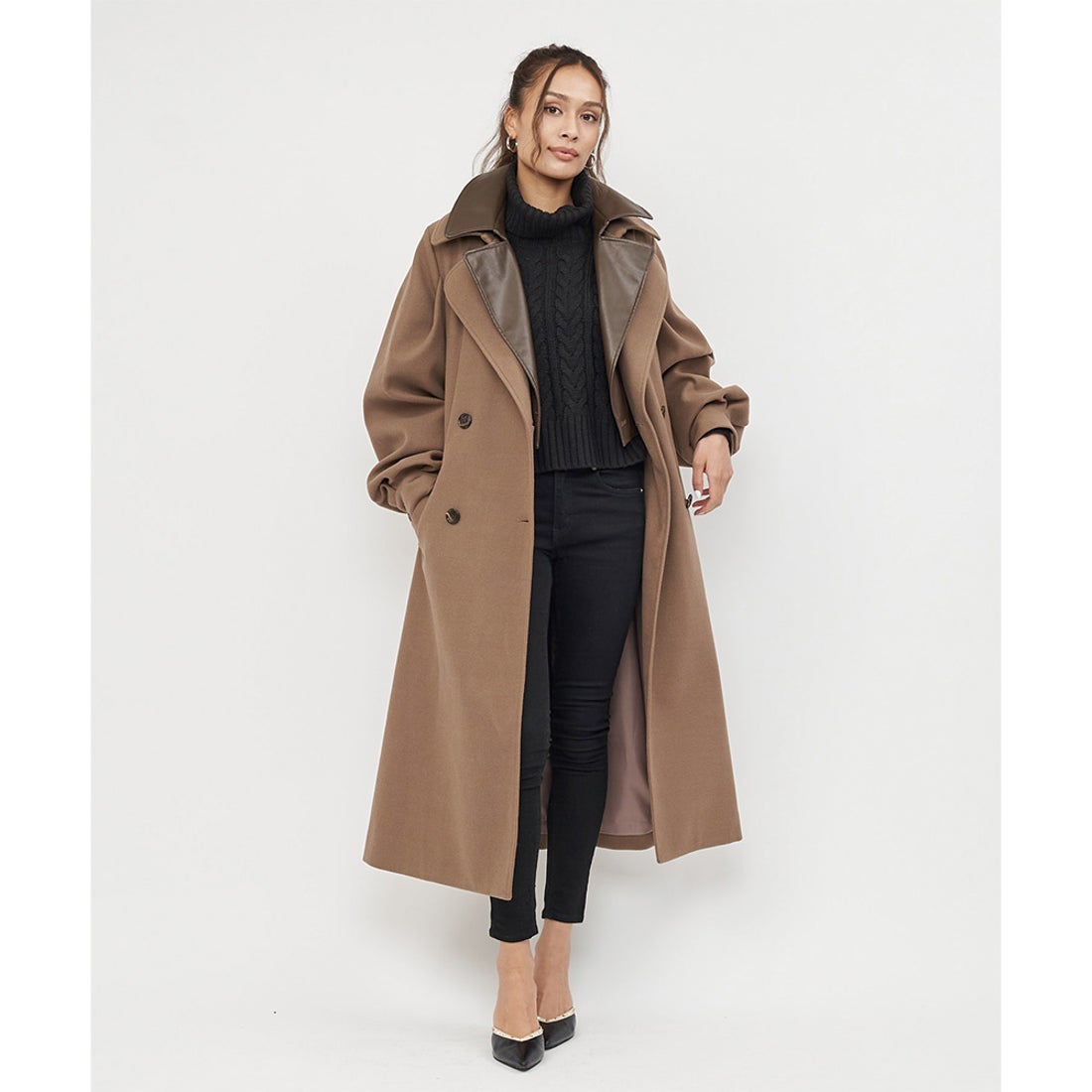 スパイラルガール SPIRALGIRL ダブルカラーチェスターコート