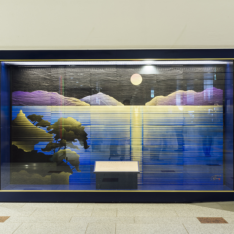 雄勝石絵「漂泊の旅人…芭蕉」 - SENDAI MID STATION