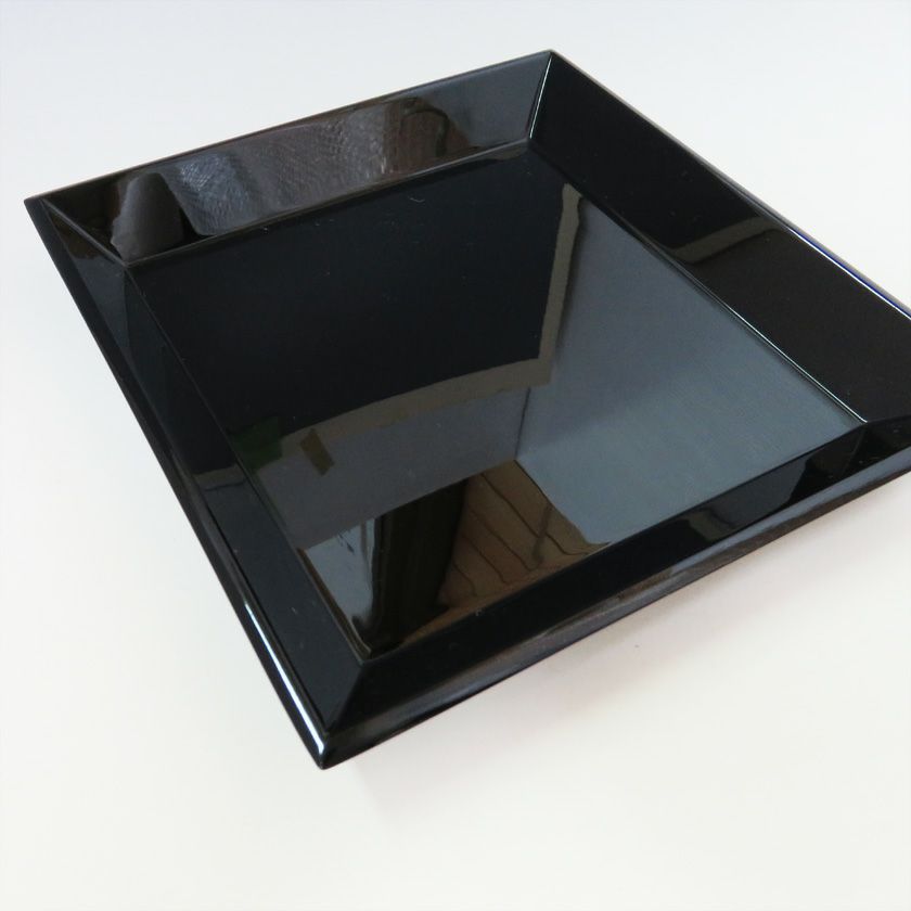 茶道具 盆（ぼん） 小四方盆 輪島塗 真塗(呂色) 角藤 弘悦 | 千年の