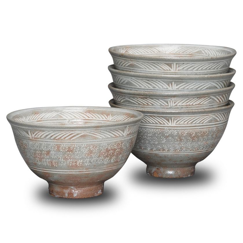 近重治太郎作 小代焼数茶碗10客 【公式通販】