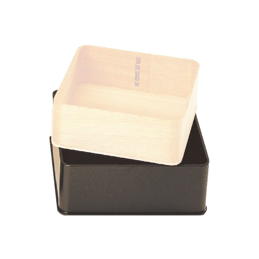 茶道具 炭斗（炭取・すみとり） 神折敷 黒塗 小 中村湖彩 炭