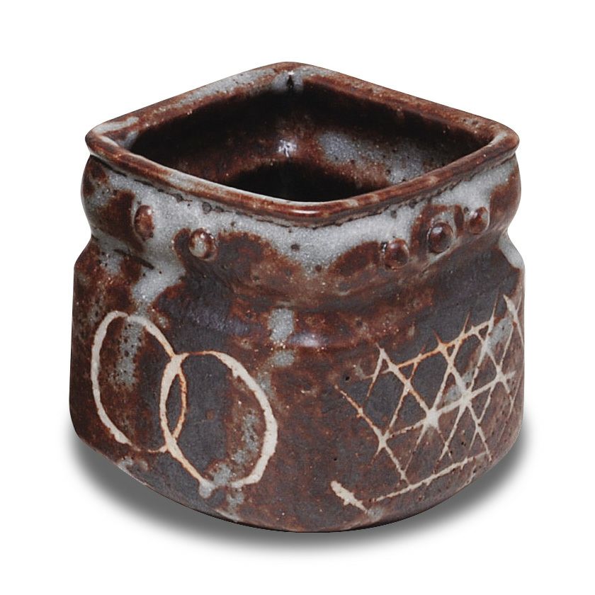 T967 火入 『黄瀬戸 火入』『長谷川青峯 造』 共箱 茶道具 T967 火