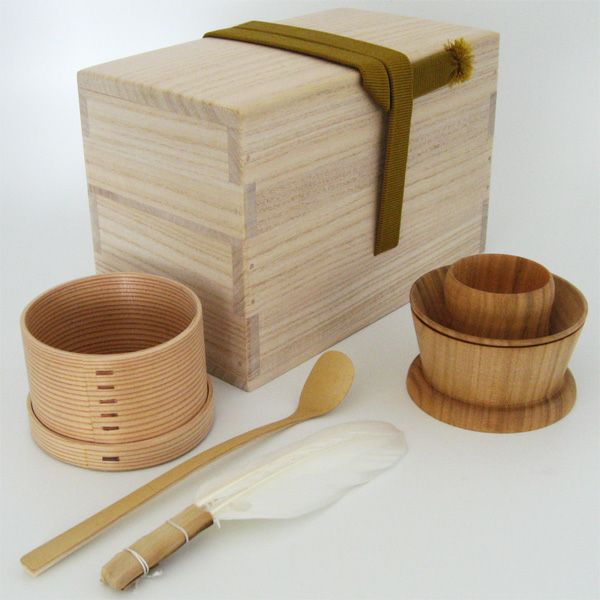 茶道具 茶掃箱 茶掃箱セット 鹿皮 生地茶漏斗
