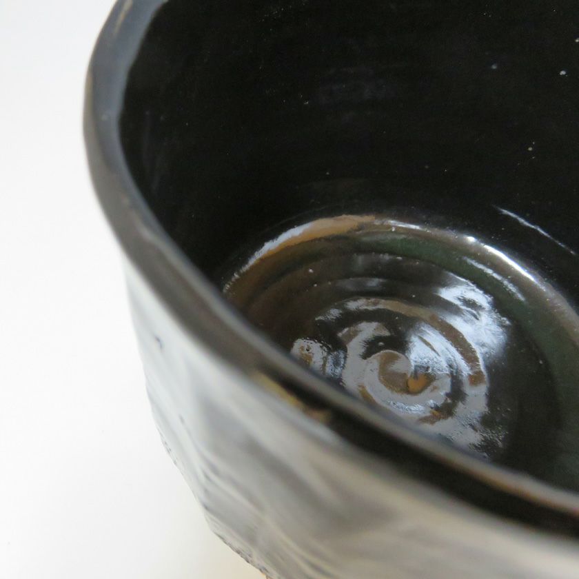 茶道具 抹茶茶碗（まっちゃちゃわん） 瀬戸黒茶碗 小原木写 西尾 香舟