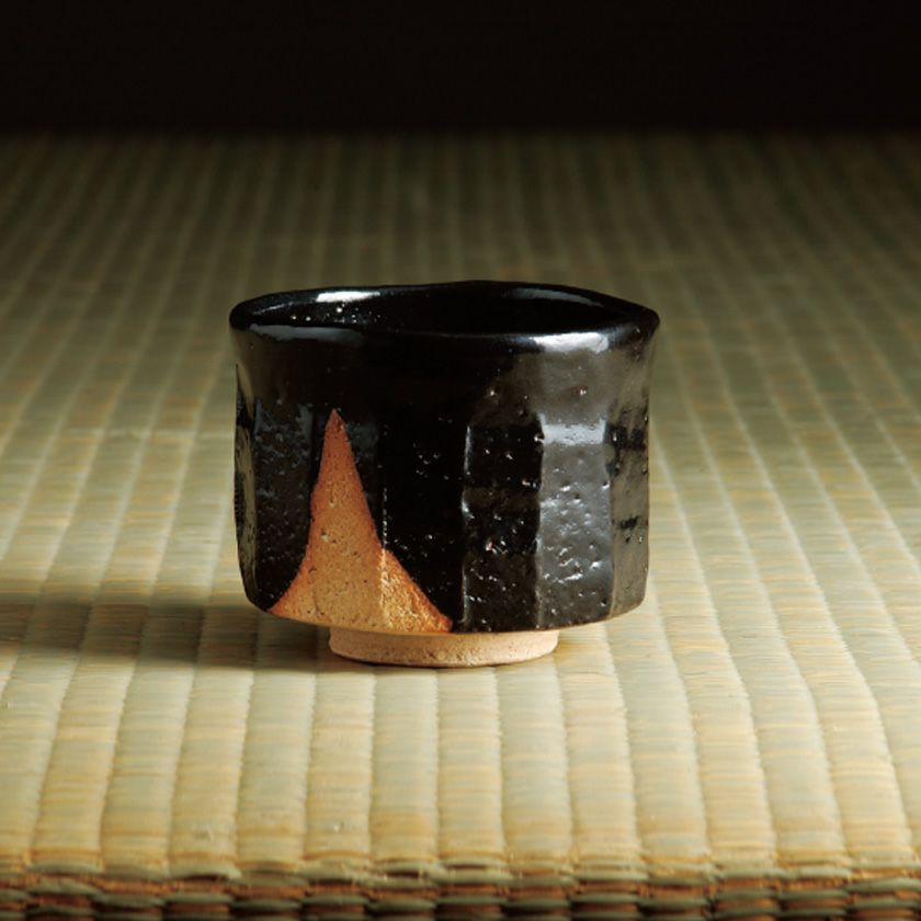 抹茶黒茶碗N o43