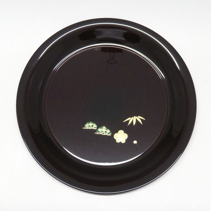茶道具 菓子器（かしき） 干菓子盆 溜塗 松竹梅蒔絵 | 千年の香り 千紀園