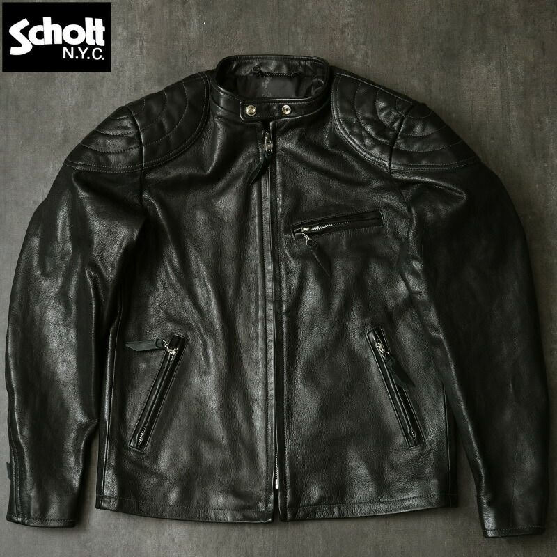 ショット Schott ライダース ジャケット L ゴートスキン レザー