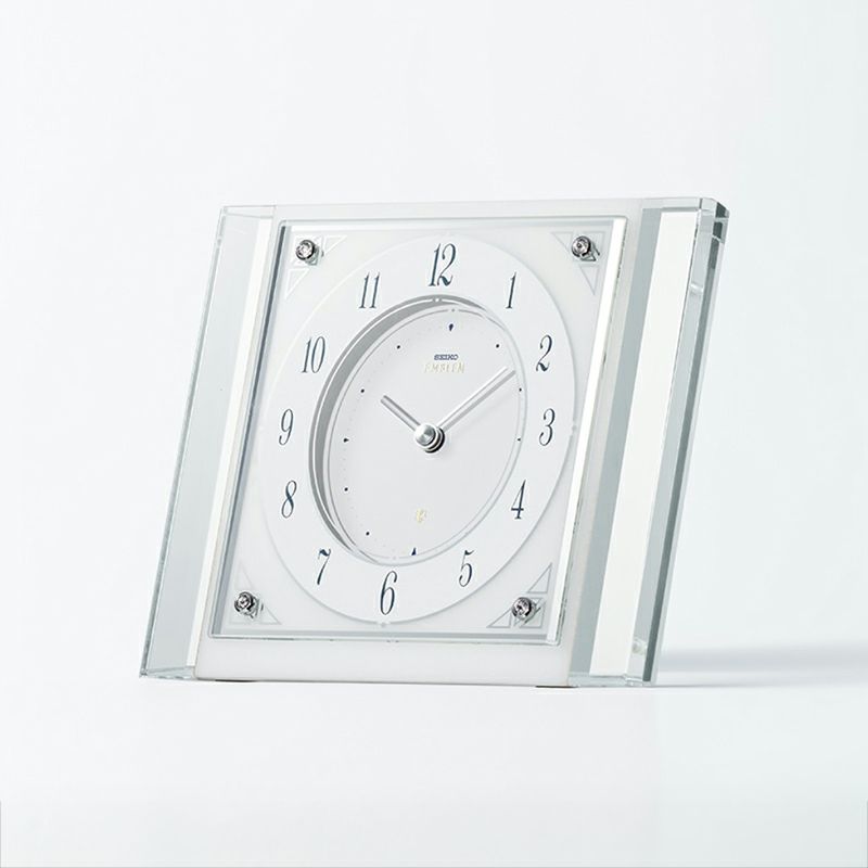 未使用級 SEIKO セイコー エンブレム 電波置き時計 HW582B アナログ