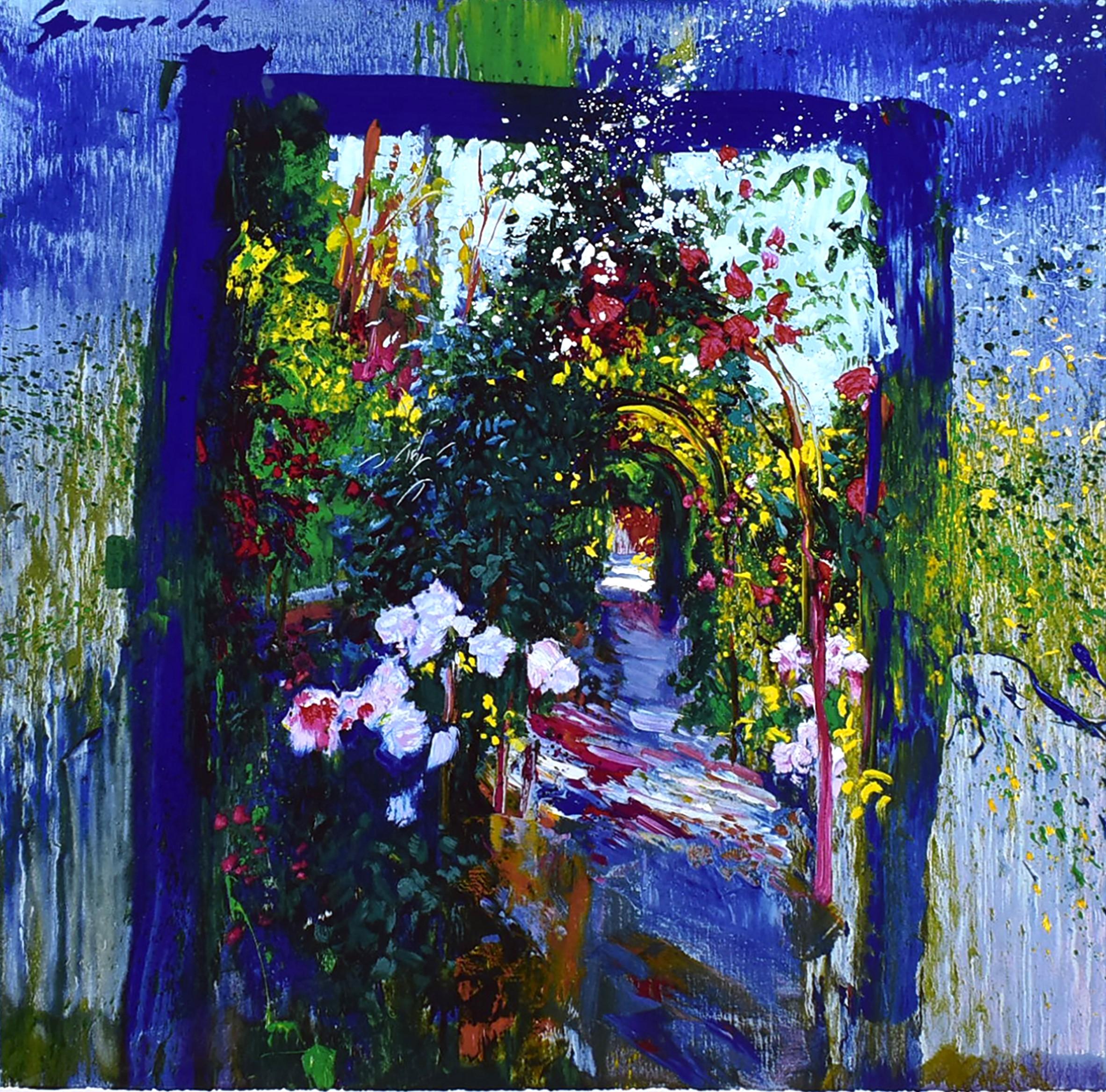 トレンツ・リャド バガテルの薔薇 風景画 花 公園 美品 版画 絵画 真作保証