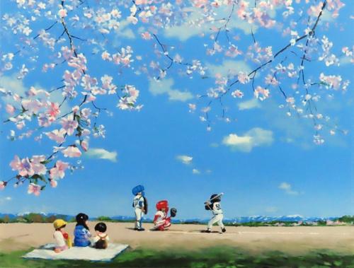 絵画 風景 冬景色 初冬 桜井寛 画家 初冬のニセコ連峰 油絵 アート F8 絵画