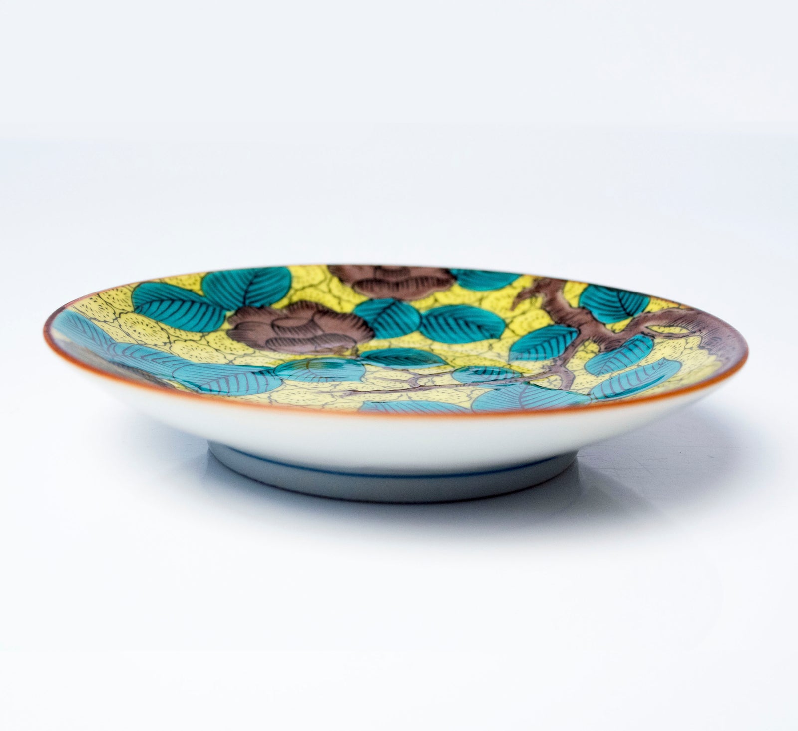 古九谷 青手 小皿 古箱付き N9-3M 古九谷 青手 小皿 古