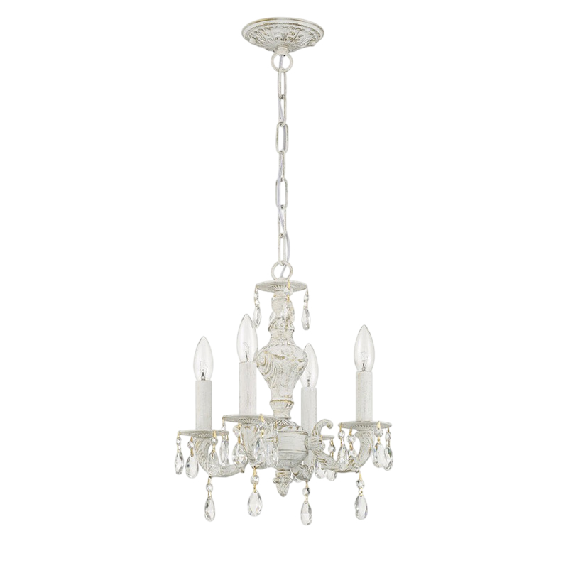 アンティークホワイト4灯シャンデリアライト（アンティークホワイト