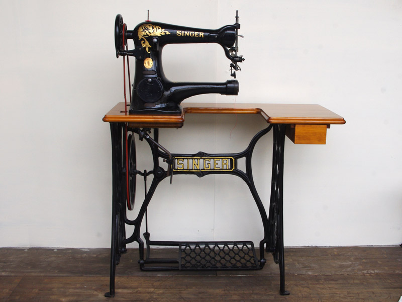 No.370 SINGER 18-2 シンガー製腕ミシン 工業用足踏みミシン