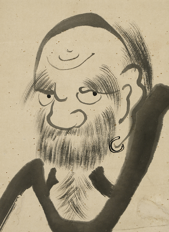 真作】宗法/達磨画賛/達磨図/ダルマ図/掛軸/名家伝来/AD-115 真作