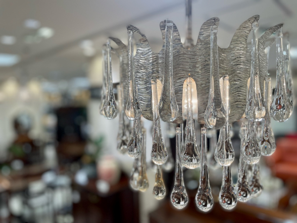 ヴィンテージ 美しすぎるガラスのシャンデリア 引き取り限定