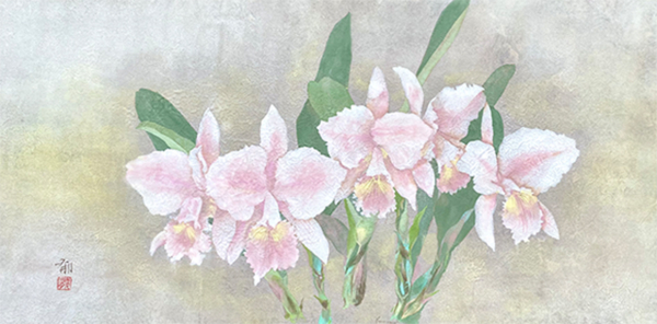 藤原郁子作品 風景画 額縁付 藤原郁子作品 風景画 額縁付 藤原郁子作品