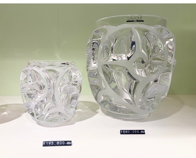 LALIQUE/ラリック クリスタル フラワーベース 特大 LALIQUE/ラリック