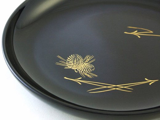 輪島塗 松葉 沈金 銘々皿5枚組 – 漆陶舗あらき 輪島塗 九谷焼 山中塗