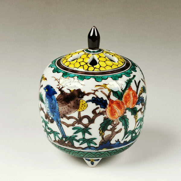 九谷焼 3.5号香炉 古九谷花鳥 – 漆陶舗あらき 輪島塗 九谷焼 山中塗