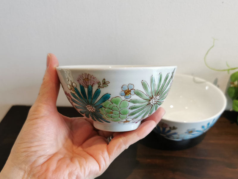 九谷焼 組飯碗 華 色絵遊 – 漆陶舗あらき 輪島塗 九谷焼 山中塗 公式