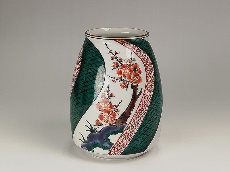 九谷焼 九谷松鶴作 金襴手三十六歌仙図 花瓶 壺